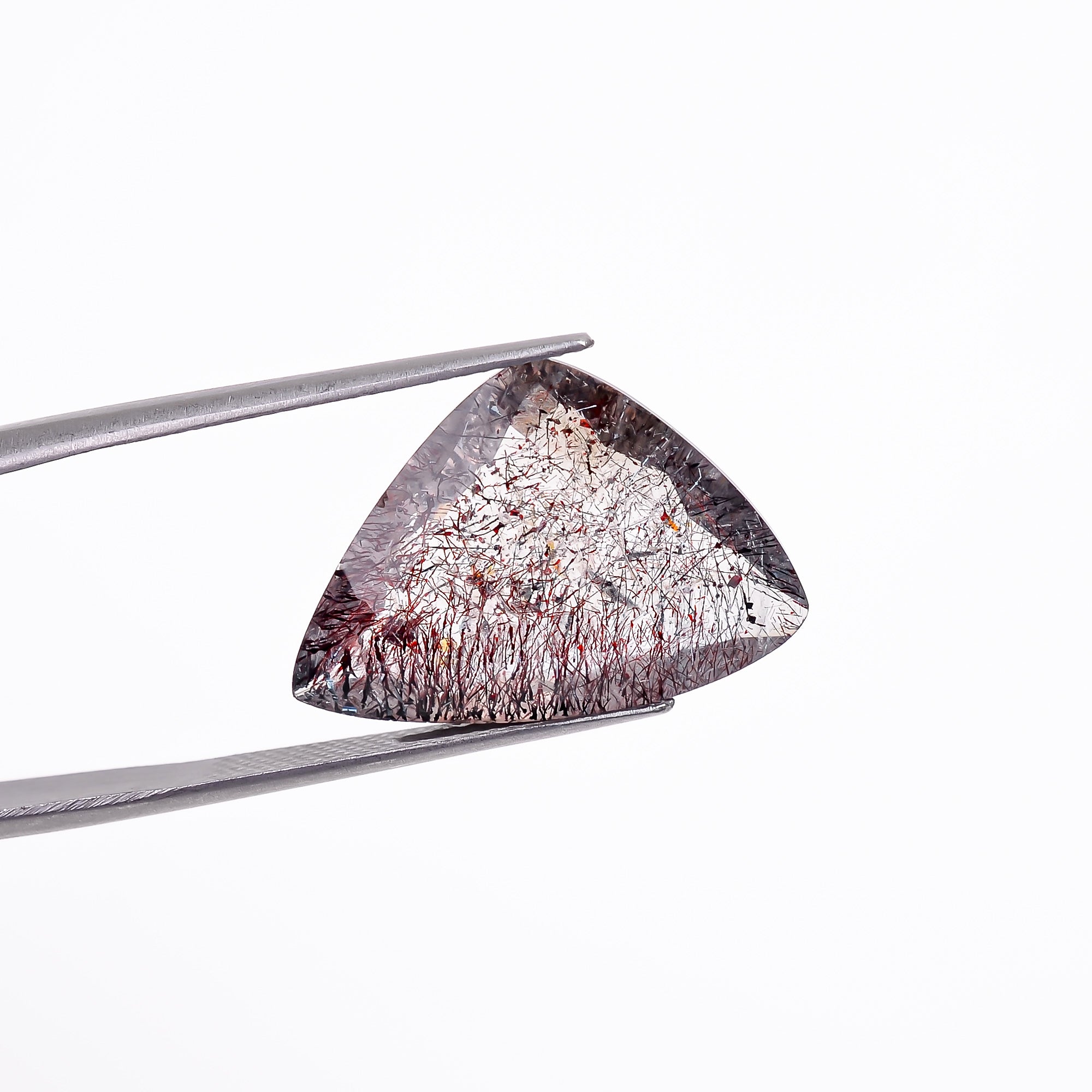 elestial hematite quartz fancy shape cut stone loose gemstone